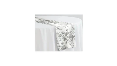 Grey Toile Table Runner