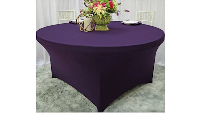 Plum Purple Spandex Table Cover – 60″ Round