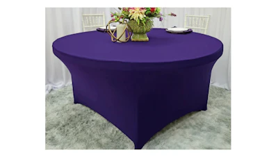 Purple Spandex Table Cover – 60″ Round