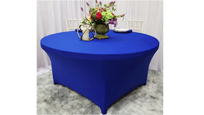 Royal Blue Spandex Table Cover – 72″ Round
