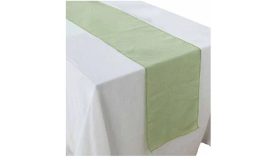 Sage Faux Burlap 14″ x 108″ Runner