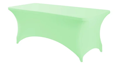 Mint Green Spandex Table Cover 6 ft. Rectangle