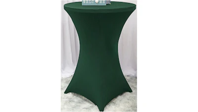 Forest Green Spandex Table Cover – 36″ Highboy