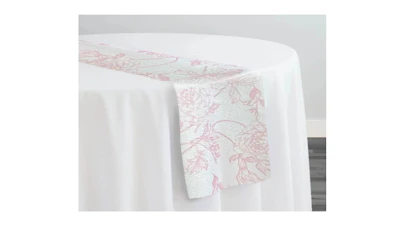 Dusty Pink Vintage Toile Table Runner