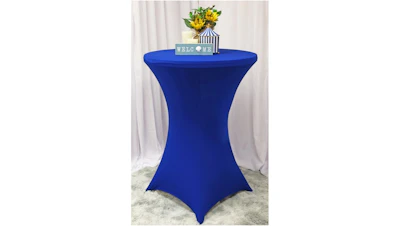 Royal Blue Spandex Table Cover – 30″ Highboy