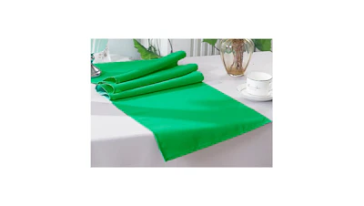 Kelly Green Polyester Table Runner