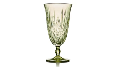 Katie Crystal Moss Water Goblet 13.5 oz