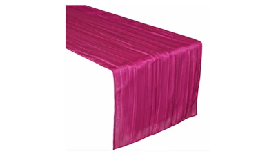 Fuchsia Accordian Crinkle Taffetta Table Runner