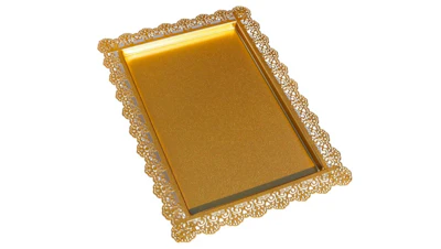 Gold Decorative Tray – Rectangle 10.4″ X 14.5″