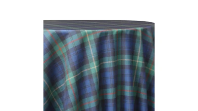 Green Plaid 132″ Round