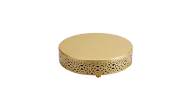 Antique Gold Cake Stand 12 in.