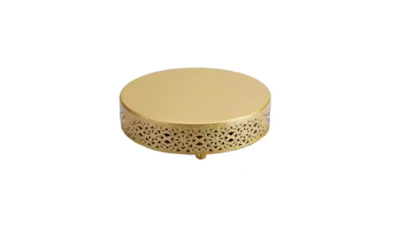 Antique Gold Cake Stand 8 in.