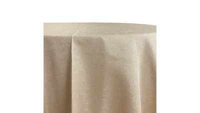 Antique Gold Polyester Flax 132″ Round