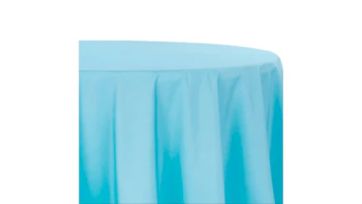 Aqua Blue Polyester 90″ x 156″ Rectangle