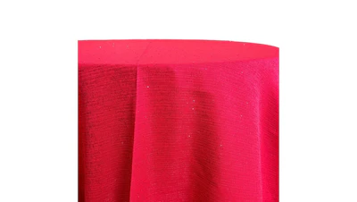 Apple Red Polyester Flax 90″ x 156″ Rectangle