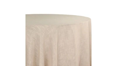 Beige Heirloom Linen 120″ Round