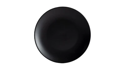 Black Matte China Dessert Plate 7.25″
