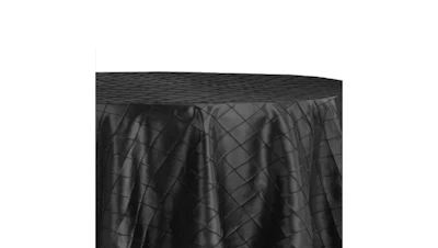 Black Pintuck Taffeta 132″ Round