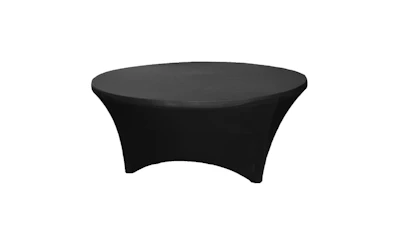 Black Spandex Table Cover – 72″ Round