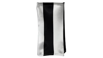Black and White Striped Satin 20″ x 20″ Napkin