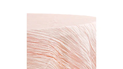 Blush Accordion Crinkle Taffeta 120″ Round