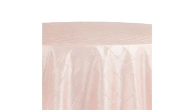 Blush Pintuck Taffeta 132″ Round