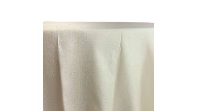 Butter Cream Polyester Flax 120″ Round