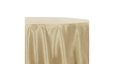 Champagne Taffeta 132″ Round