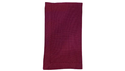 Cranberry Hemstitch Linen Napkin 18″ x 18″