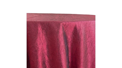 Cranberry Red Crushed Taffeta 132″ Round