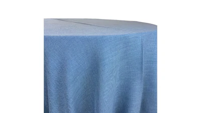 Denim Blue Panama Textured Linen 90″ x 156″ Rectangle