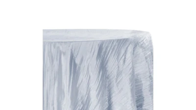 Dusty Blue Accordion Crinkle Taffeta 132″ Round