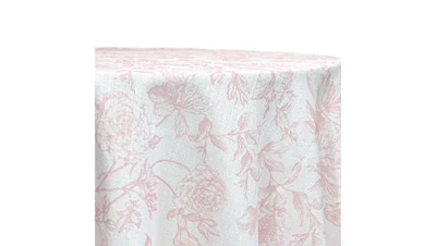 Dusty Pink Vintage Toile 132″ Round