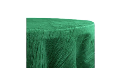 Emerald Green Accordion Taffeta 132″ Round