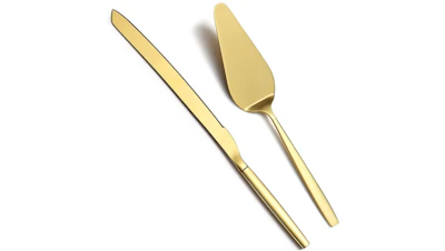 Gold Cake Serving Piece