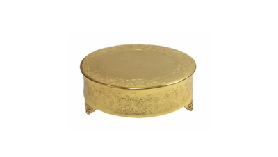 Gold Ornate Cake Stand 14 in. Round