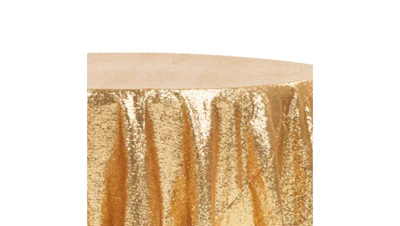 Gold Sequin 132″ Round