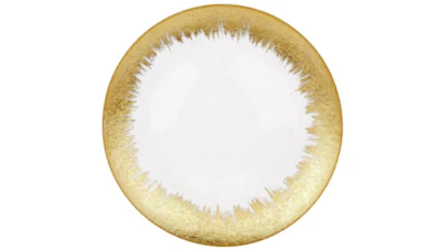 Gold Stardust Glass Charger 13in