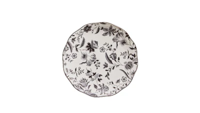 Greer Charcoal Floral Bread & Butter Plate- 6″