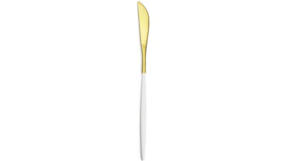 Matte Lux White and Gold Dinner Knife
