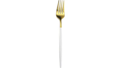 Matte Lux White and Gold Dinner Fork