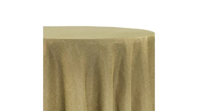 Natural Tan Faux Burlap 132″ Round