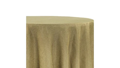 Natural Tan Faux Burlap 120″ Round