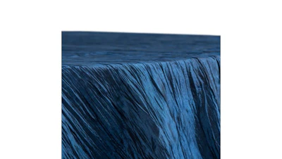 Navy Blue Accordion Taffeta 132″ round