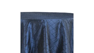 Navy Blue Pintuck Taffeta 90″ x 132″ Rectangle