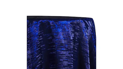 Navy Blue Iridescent Crushed Taffeta 132″ Round
