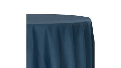 Navy Blue Polyester 90″ Round