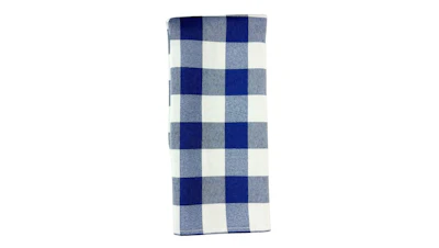Navy Blue and White Checkered 15″ x 15″ Napkin