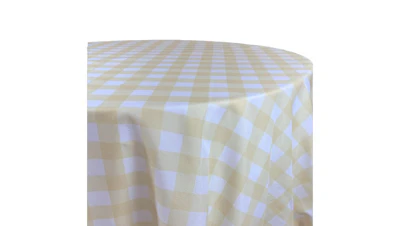 Pastel Yellow Buffalo Checker 132″ Round