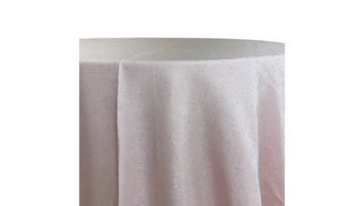Pearl Pink Polyester Flax 90″ x 156″ Rectangle